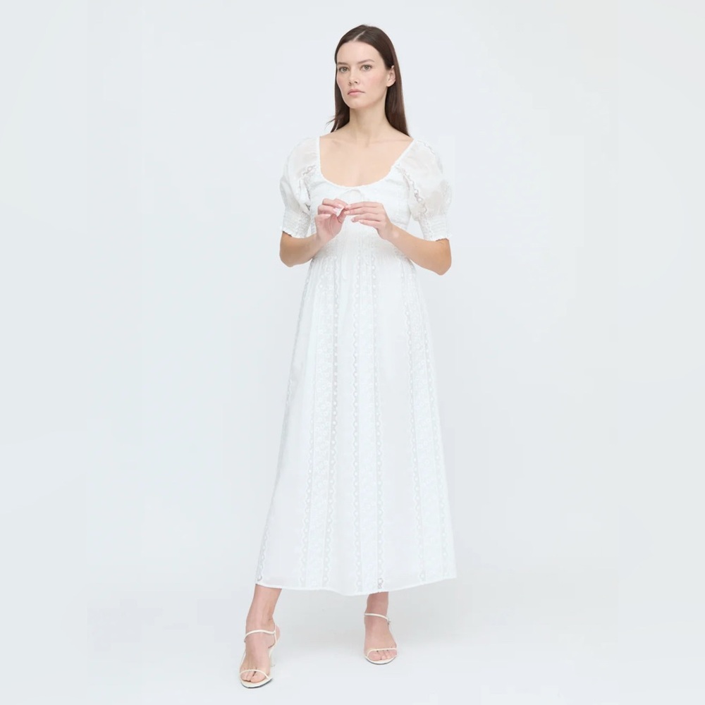 NWT Hill House Home The Madeline Nap Dress in White Broderie Voile XXXS XXL